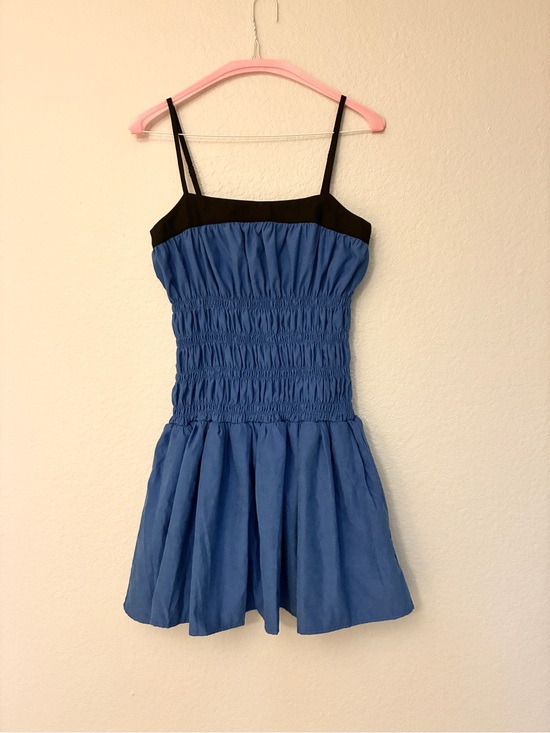 Sky To Moon Dresses & Skirts - Sky to Moon Size S Y2K Blue and Black Smocked Mini Dress Babydoll Sweetheart